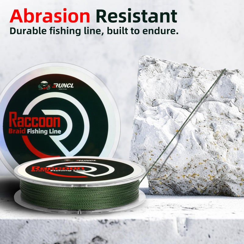 RUNCL Upgraded Braided Fishing Line, Colorfast Fishing Line Braid for Bass, Trout, Crappie, Ultra Strong Braid for Saltwater Freshwater, Abrasion Resistant, Zero Stretch, 6-80lb, 150/300/500/1000Yds - Image 4